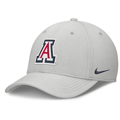 Casquette Nike grise Arizona Wildcats Rise Practice Performance Flex pour homme