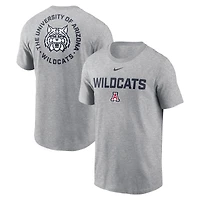 T-shirt Nike Campus 2-Hit gris chiné pour homme des Wildcats de l'Arizona