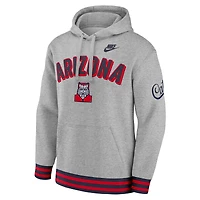 Men's Nike Heather Gray Arizona Wildcats Legacy Retro Pullover Hoodie