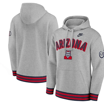 Sweat à capuche rétro Nike Arizona Wildcats Legacy gris chiné pour homme