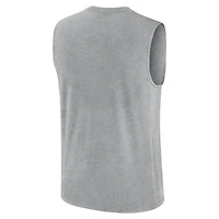 Men's Nike Heather Gray Arizona Wildcats Primetime Legend Arch Dri-FIT Muscle Tank Top