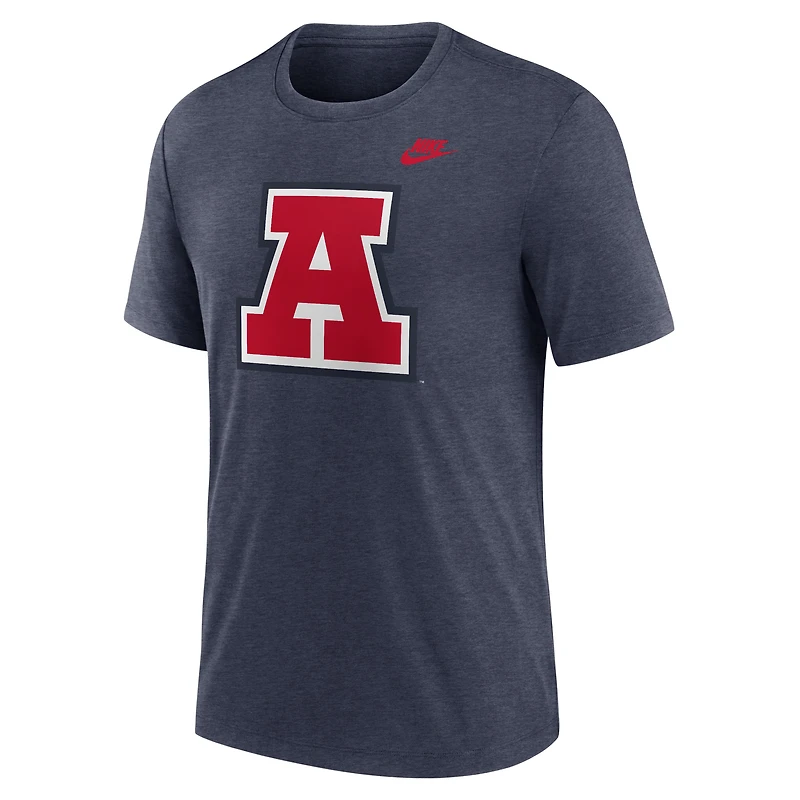 T-shirt Nike Heather Navy Arizona Wildcats Blitz Legacy Primary Tri-Blend pour homme