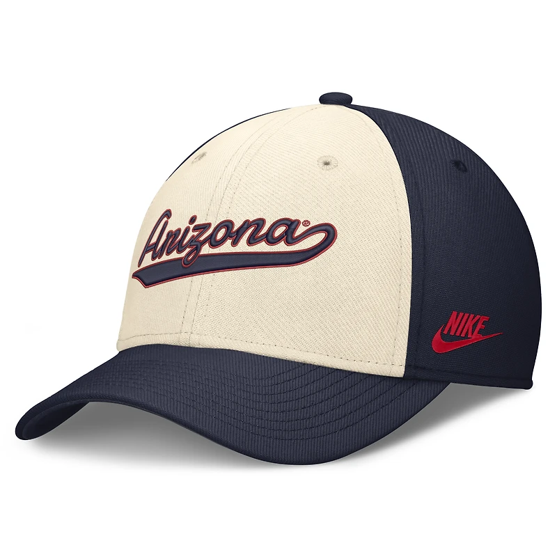 Men's Nike  Natural/Navy Arizona Wildcats Legacy Swooshflex Dri-FIT Hat