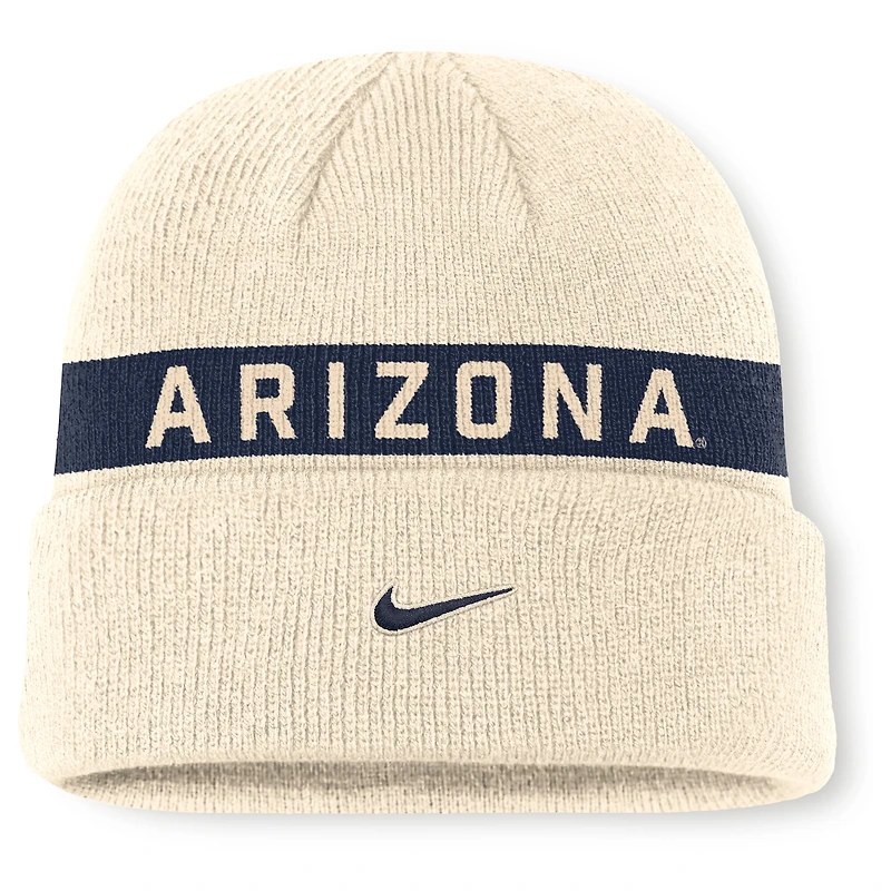 Bonnet en tricot à revers Nike Natural Arizona Wildcats Peak Primetime Utility pour homme