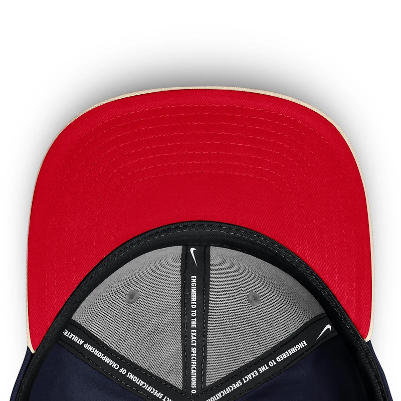 Casquette Nike Pro Legacy Script Snapback bleu marine/crème pour homme des Wildcats de l'Arizona