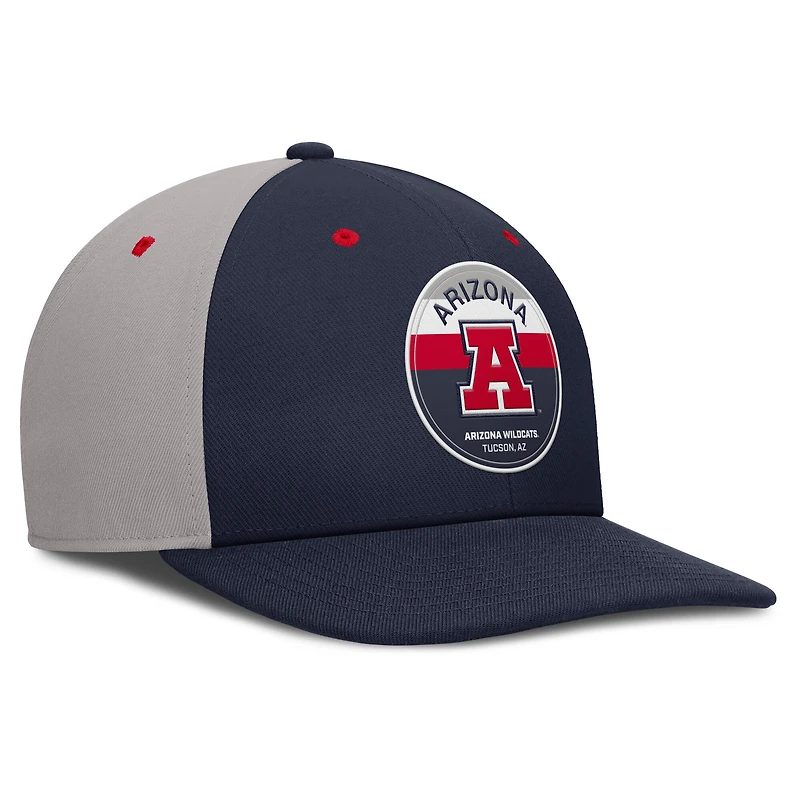 Casquette Nike Prep Pro Performance Snapback bleu marine/gris Arizona Wildcats pour homme