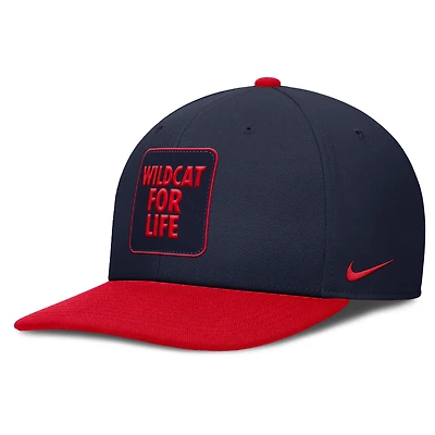 Men's Nike Navy/Red Arizona Wildcats 2025 Sideline Campus Pro Local Snapback Hat