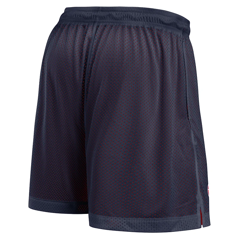 Short réversible Nike Arizona Wildcats Courtside Standard Issue Dri-FIT pour homme, bleu marine/rouge