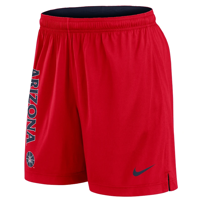 Men's Nike Navy/Red Arizona Wildcats Courtside Standard Issue Dri-FIT Reversible Shorts
