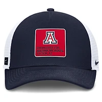 Casquette ajustable Nike On-Field Rise Engineered Trucker bleu marine/blanc pour homme, Arizona Wildcats 2025
