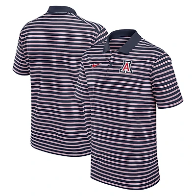 Polo Nike Dri-FIT rayé Primetime Victory des Wildcats de l'Arizona pour homme, bleu marine/blanc