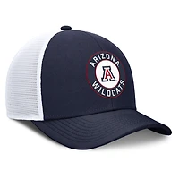Casquette ajustable Nike Rise Primetime Performance Trucker bleu marine/blanc pour homme des Arizona Wildcats