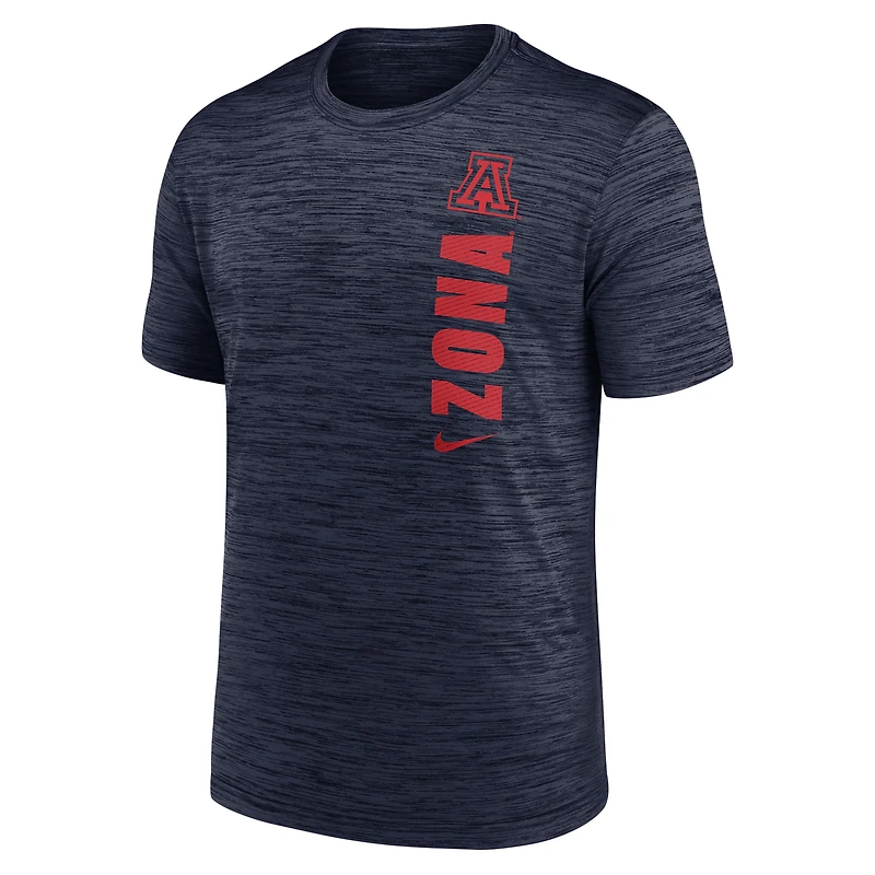 T-shirt Nike bleu marine Arizona Wildcats 2024 Sideline Velocity Dri-FIT pour homme