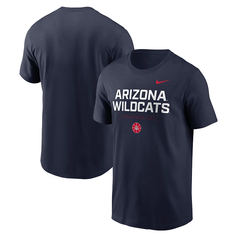 Men's Nike Navy Arizona Wildcats 2025 Courtside Basketball Performance T-Shirt
