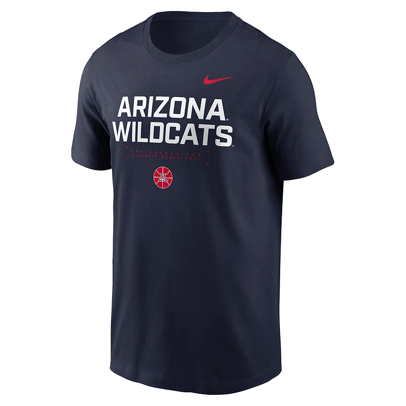 Men's Nike Navy Arizona Wildcats 2025 Courtside Basketball Performance T-Shirt