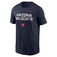 Men's Nike Navy Arizona Wildcats 2025 Courtside Basketball Performance T-Shirt