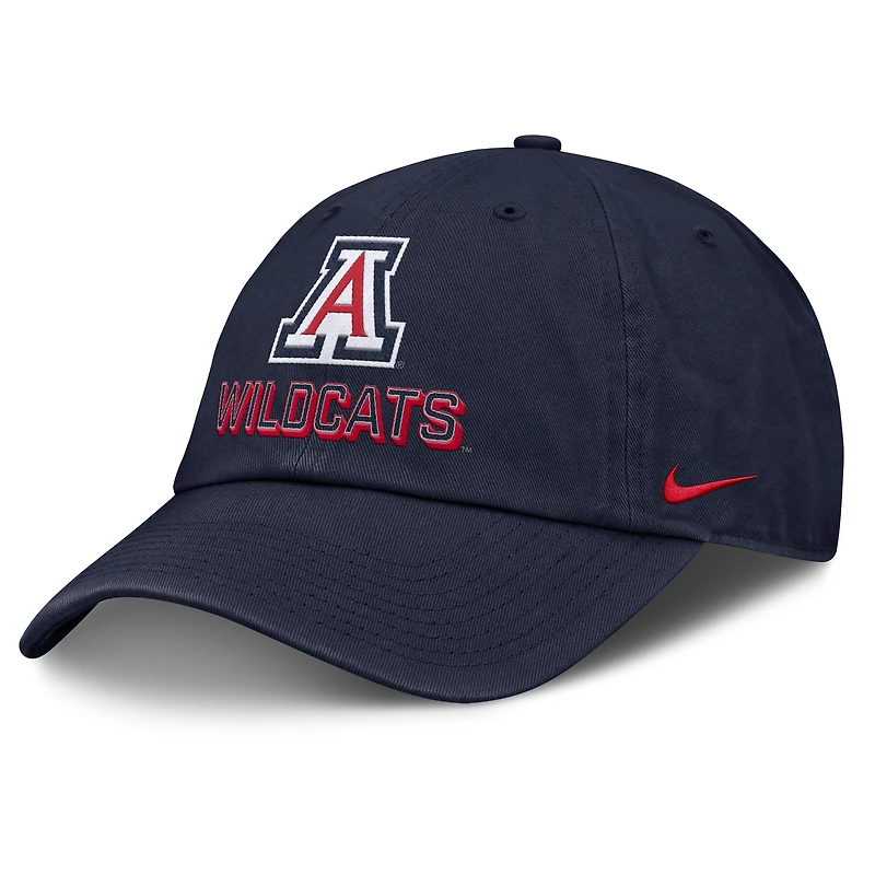 Casquette ajustable Nike bleu marine Arizona Wildcats 2025 On-Field Club pour homme