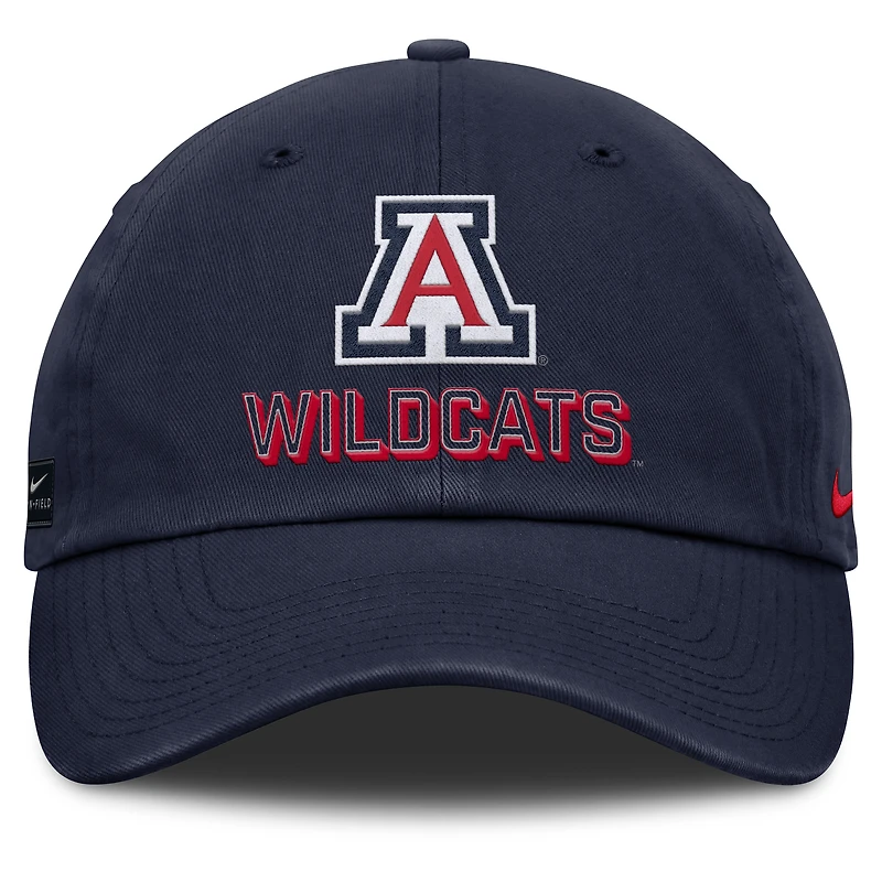Casquette ajustable Nike bleu marine Arizona Wildcats 2025 On-Field Club pour homme