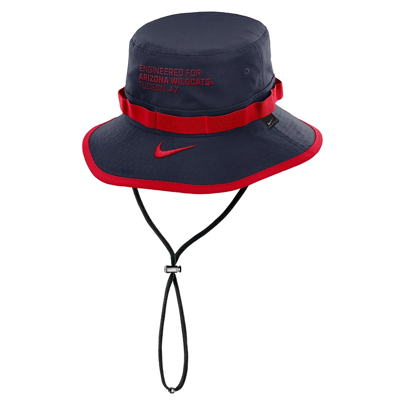 Men's Nike Navy Arizona Wildcats 2025 Sideline Apex Boonie Performance Bucket Hat