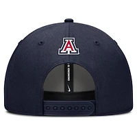 Casquette ajustable Nike Arizona Wildcats 2025 Sideline Rise bleu marine pour homme