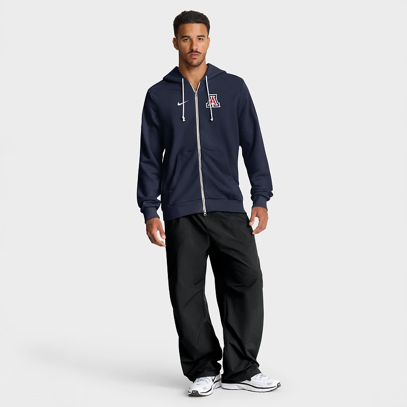 Men's Nike Navy Arizona Wildcats 2025 Sideline Standard Issue Dri-FIT Full-Zip Hoodie