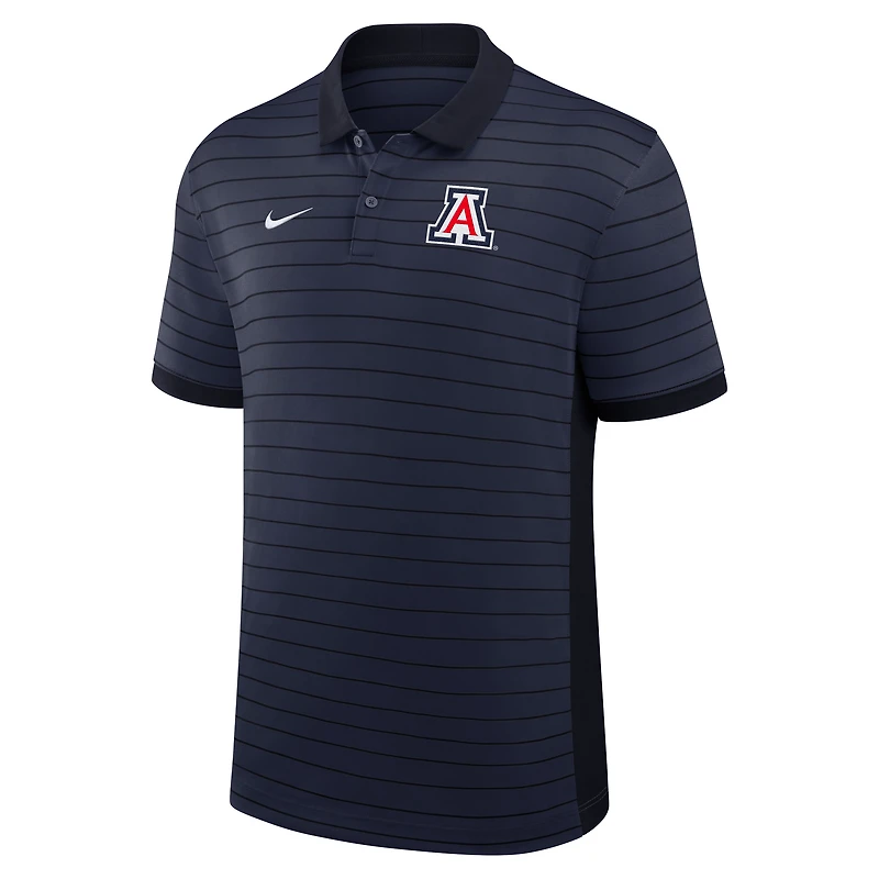 Men's Nike Navy Arizona Wildcats 2026 Early Season Coaches Sideline Victory Stripe Dri-FIT Polo