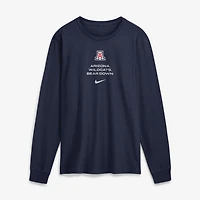 Men's Nike Navy Arizona Wildcats 2026 Sideline Dri-FIT Long Sleeve T-Shirt