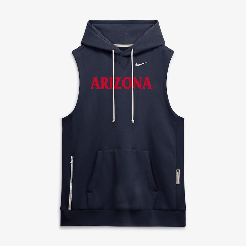 Men's Nike  Navy Arizona Wildcats 2026 Sideline Sleeveless Dri-FIT Hoodie