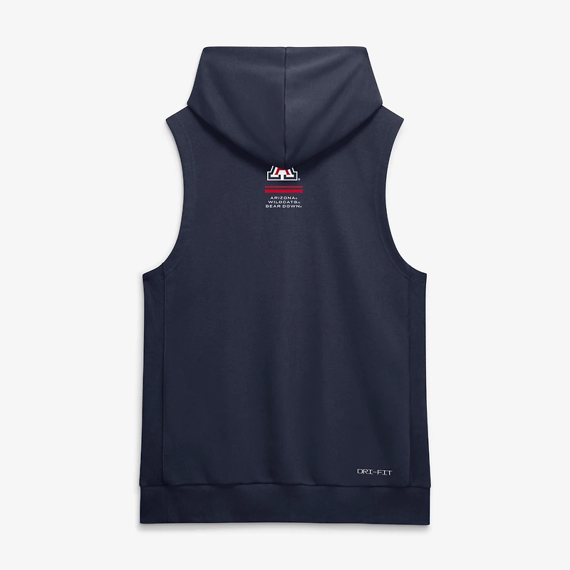 Men's Nike  Navy Arizona Wildcats 2026 Sideline Sleeveless Dri-FIT Hoodie