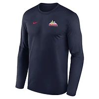 Men's Nike Navy Arizona Wildcats 2026 Sideline Small Logo Legend Dri-FIT Long Sleeve T-Shirt