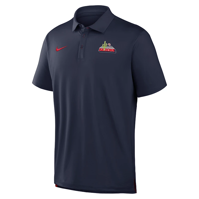 Men's Nike Navy Arizona Wildcats 2026 Sideline Tour Dri-FIT Polo