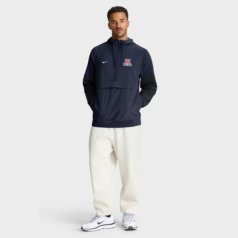 Men's Nike Navy Arizona Wildcats Anorak Half-Zip Hoodie Jacket