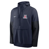 Veste à capuche Nike bleu marine Arizona Wildcats demi-zip pour homme