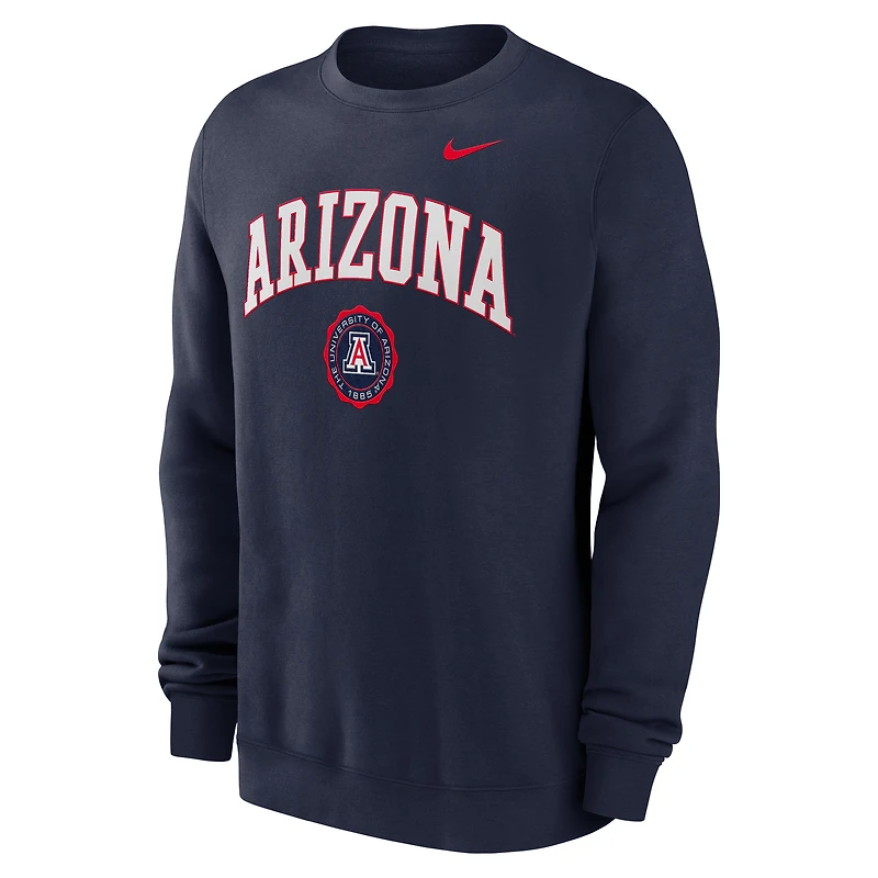 Sweat-shirt à capuche Nike bleu marine Arizona Wildcats Arched Seal pour homme