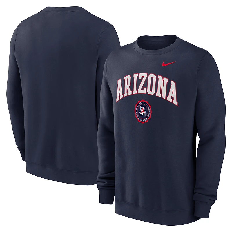 Sweat-shirt à capuche Nike bleu marine Arizona Wildcats Arched Seal pour homme