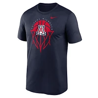 T-shirt Nike Dri-FIT bleu marine pour homme, Arizona Wildcats, icône et légende du basketball