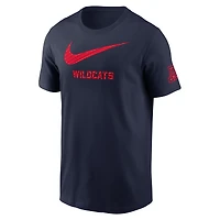 T-shirt Nike pour homme, bleu marine, mascotte des Wildcats du campus de l'Arizona