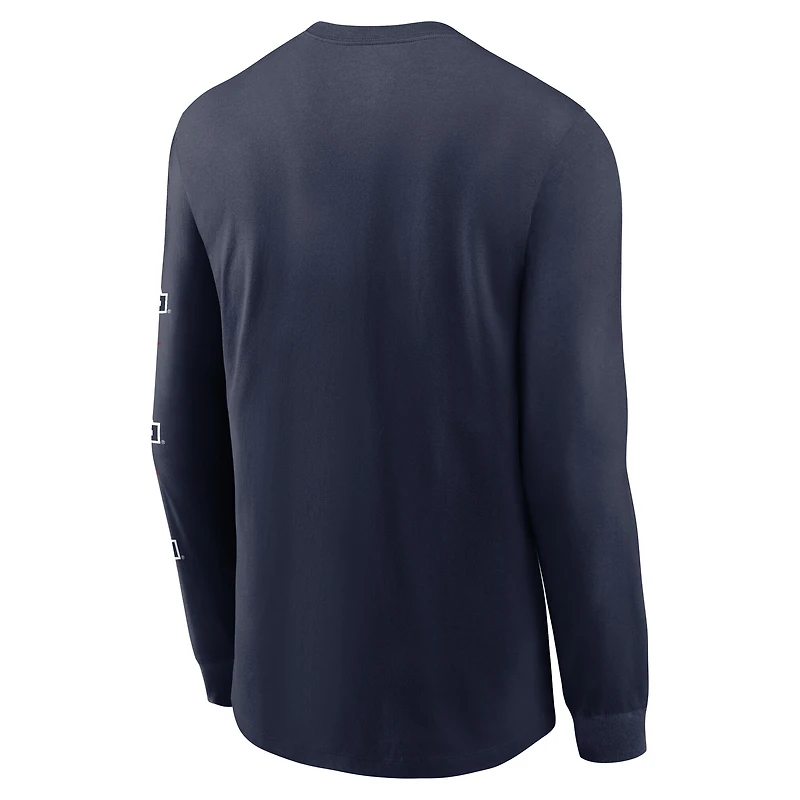 T-shirt Nike bleu marine Arizona Wildcats Classic Location à manches longues pour homme