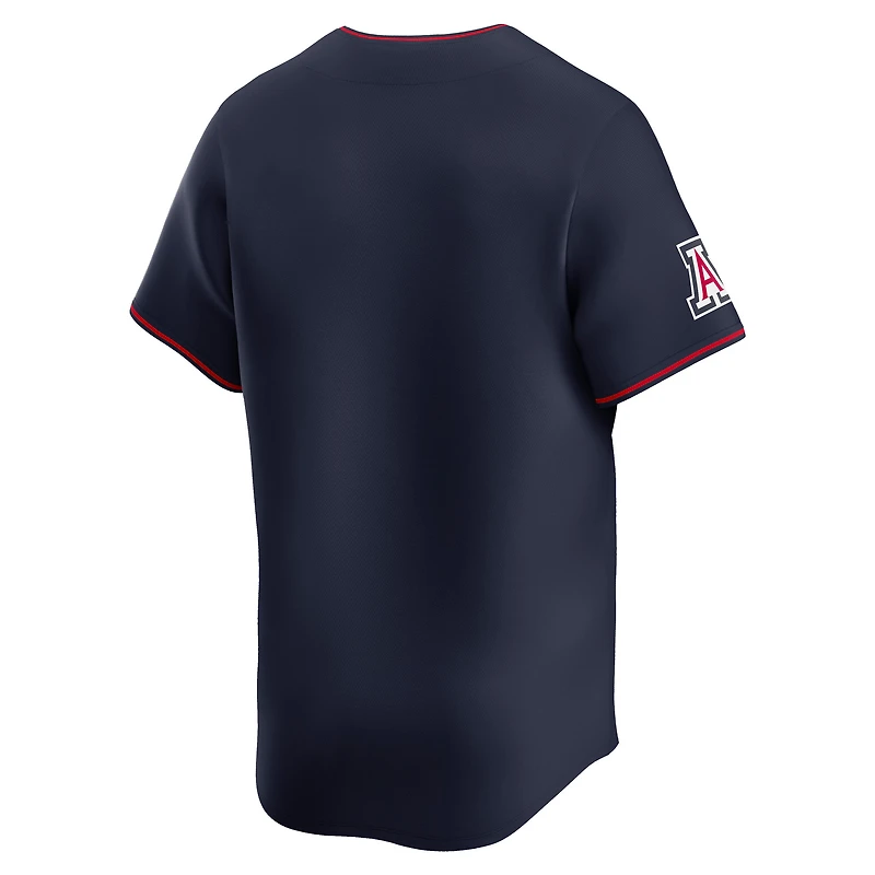 Maillot de baseball universitaire Nike Wildcats Arizona bleu marine pour homme, édition limitée