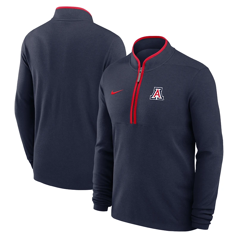 Men's Nike Navy Arizona Wildcats Courtside Victory Dri-FIT Half-Zip Pullover