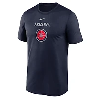 T-shirt Nike Dri-FIT bleu marine pour homme, motif légende de l'entraînement basket-ball des Wildcats l'Arizona