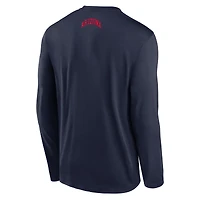 T-shirt à manches longues Nike Navy Arizona Wildcats On-Court Basketball Shootaround Performance pour homme
