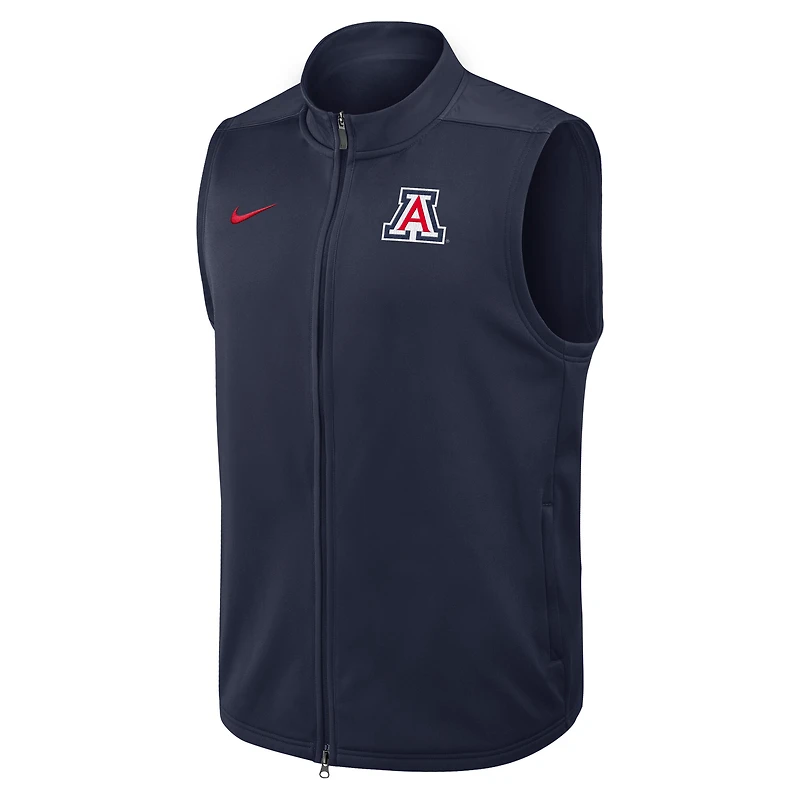 Gilet Nike bleu marine Arizona Wildcats Primetime Victory Performance à fermeture éclair intégrale pour homme