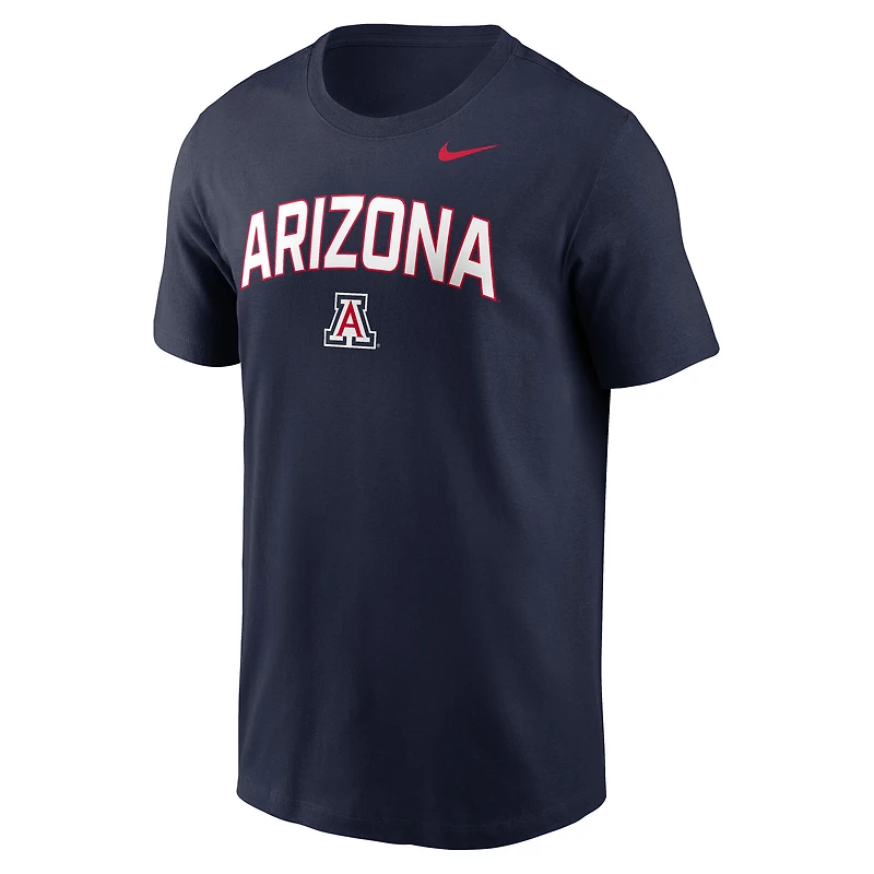 T-shirt Nike bleu marine Arizona Wildcats Primetime Arch Stack pour homme