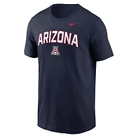 T-shirt Nike bleu marine Arizona Wildcats Primetime Arch Stack pour homme