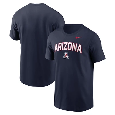 T-shirt Nike bleu marine Arizona Wildcats Primetime Arch Stack pour homme