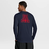 Men's Nike Navy Arizona Wildcats Primetime Campus 2-Hit Legend Dri-FIT Long Sleeve T-Shirt