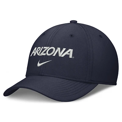 Casquette Nike Arizona Wildcats Rise On-Field SwooshFlex Flex pour homme, bleu marine