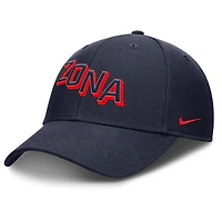 Casquette ajustable Nike bleu marine Arizona Wildcats Slanted Primetime Rise Performance pour homme