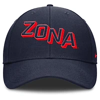 Casquette ajustable Nike bleu marine Arizona Wildcats Slanted Primetime Rise Performance pour homme